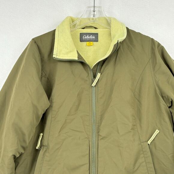 Cabela's Softshell Jacket Fleece Lined Full Zip Pockets Olive Green Women's M - Picture 2 of 13